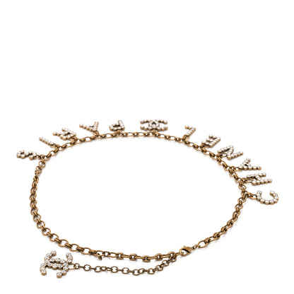 Chanel Crystal City of Lights Letter Chain Belt Gold 2 of 4