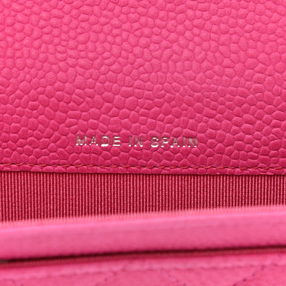 Chanel Iridescent Caviar Quilted Flap Card Holder Pink 7 of 11