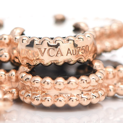 Van Cleef & Arpels 18K Rose Gold Diamond Gray Mother of Pearl 5 Motifs Vintage Alhambra Bracelet 4 of 6
