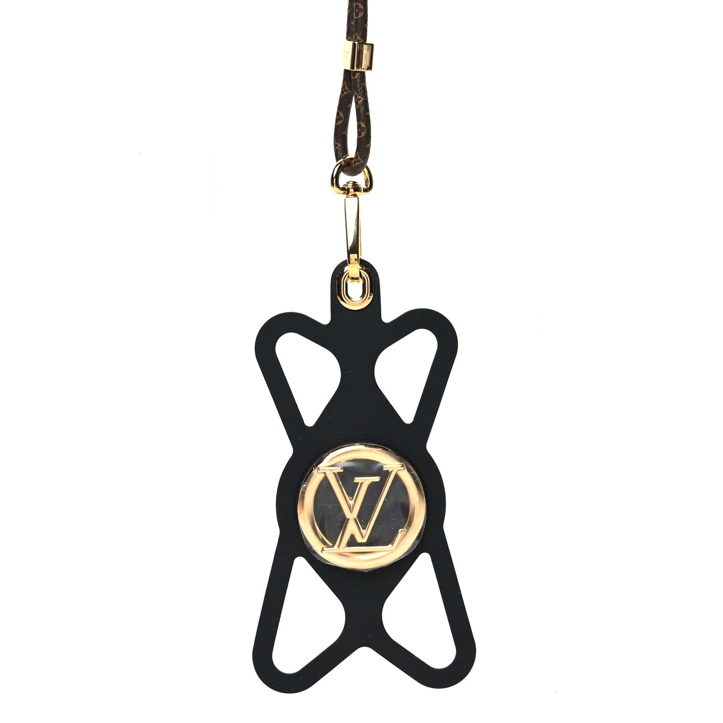 Monogram Silicone Louise Phone Holder Black