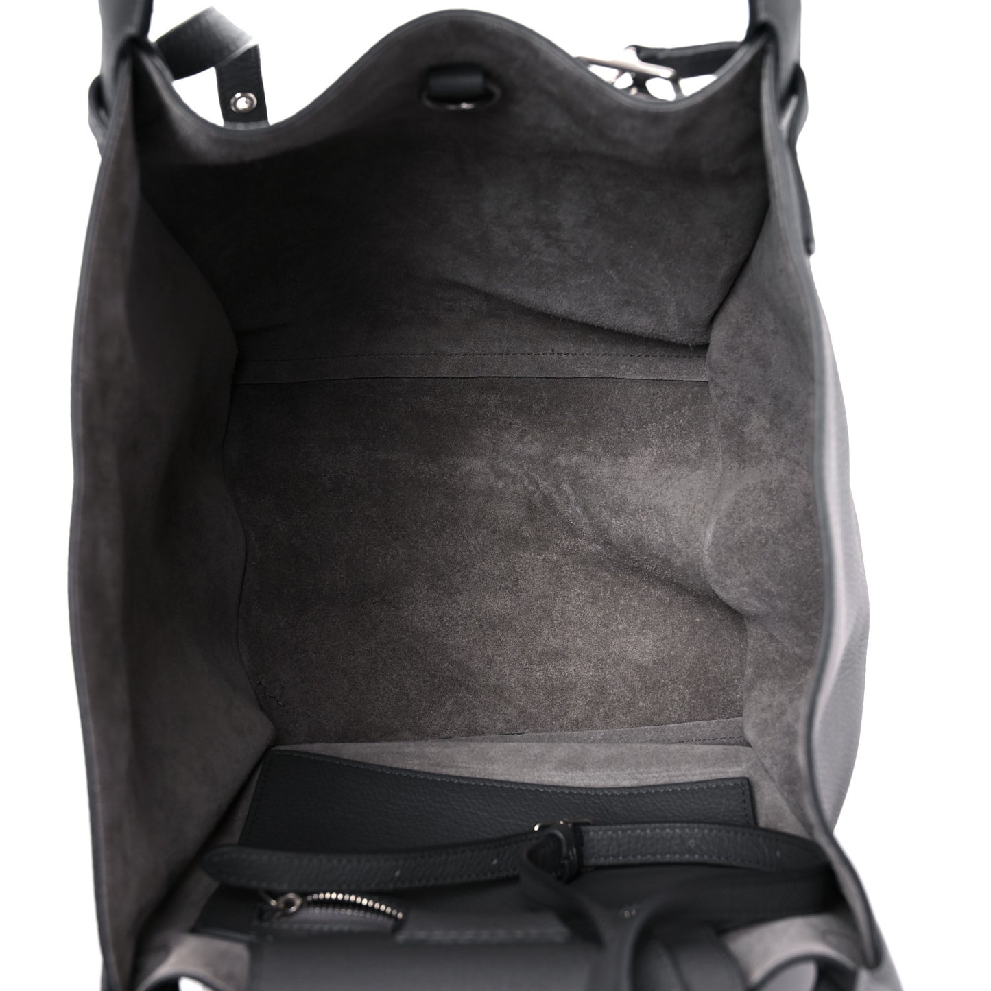 Supple Grained Calfskin Small Big Bag Grey