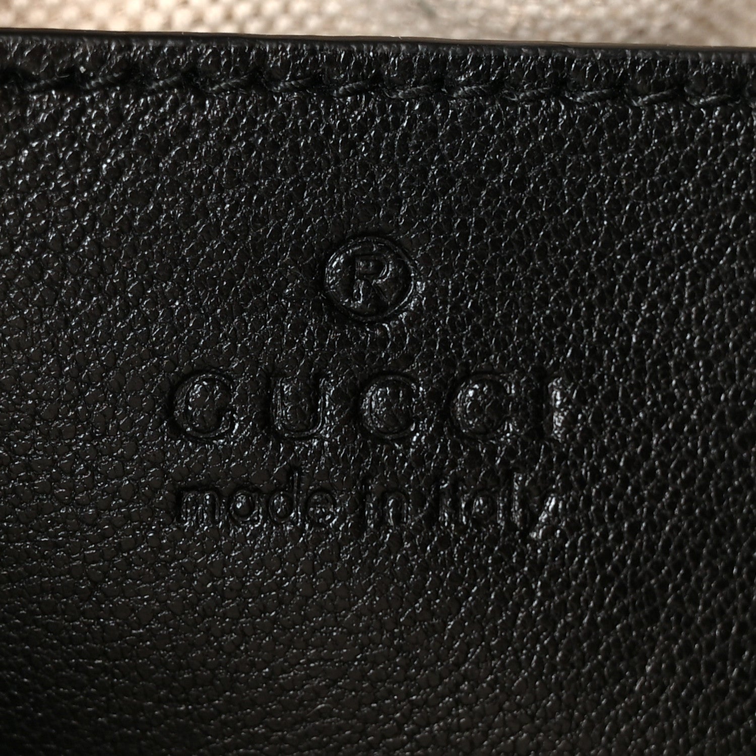 Gucci Sakai Be Green Calfskin Diagonal Stitched Blondie Top Handle Bag Black 6 of 11