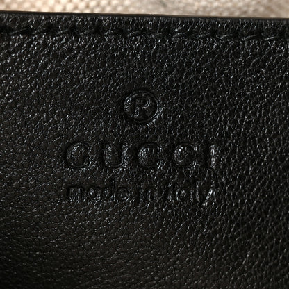 Gucci Sakai Be Green Calfskin Diagonal Stitched Blondie Top Handle Bag Black 6 of 11