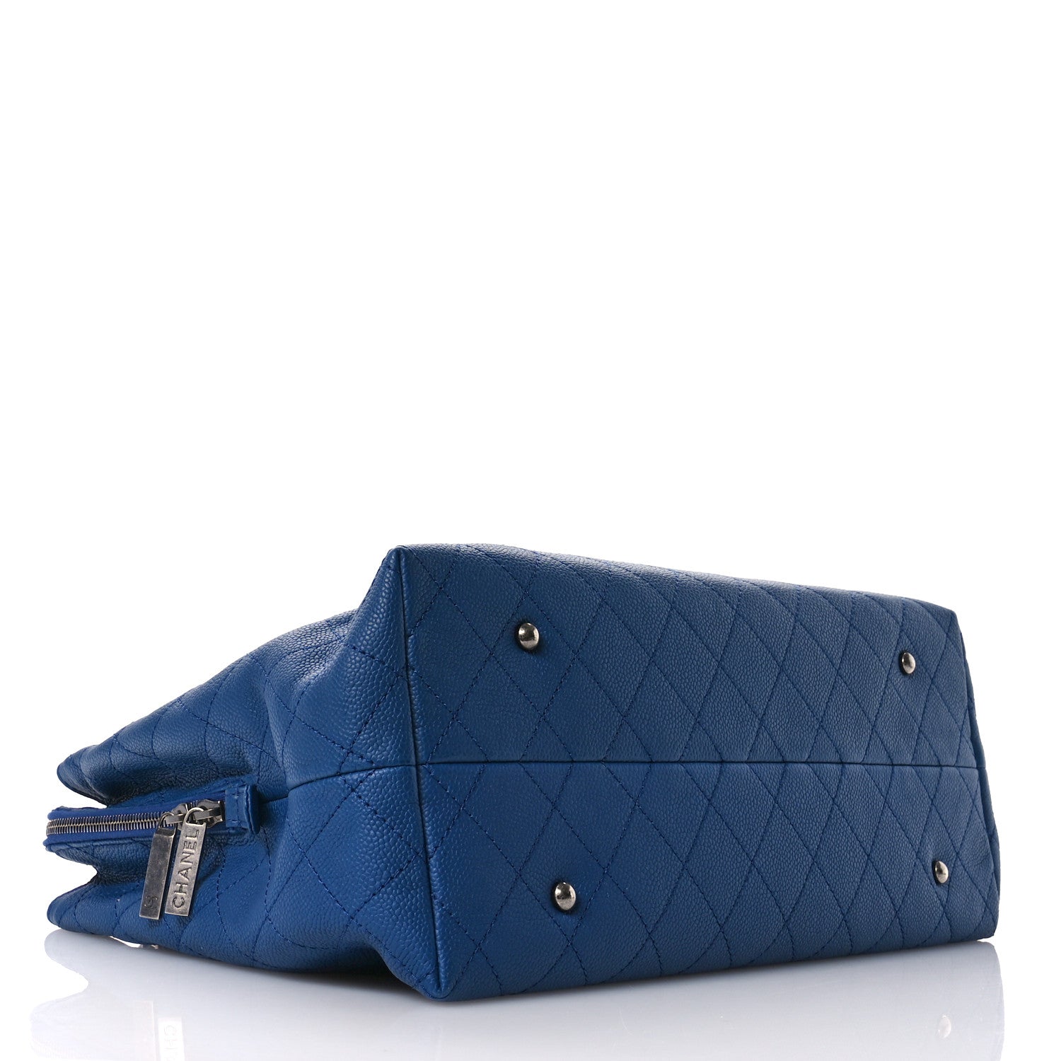 Chanel Grained Vegetal Calfskin Urban Shopping Tote Blue 3 of 12