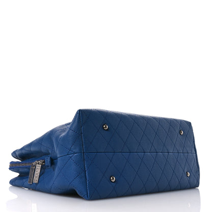 Chanel Grained Vegetal Calfskin Urban Shopping Tote Blue 3 of 12