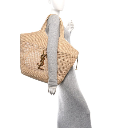 Saint Laurent Raffia Icare Shopping Tote Natural 2 of 10
