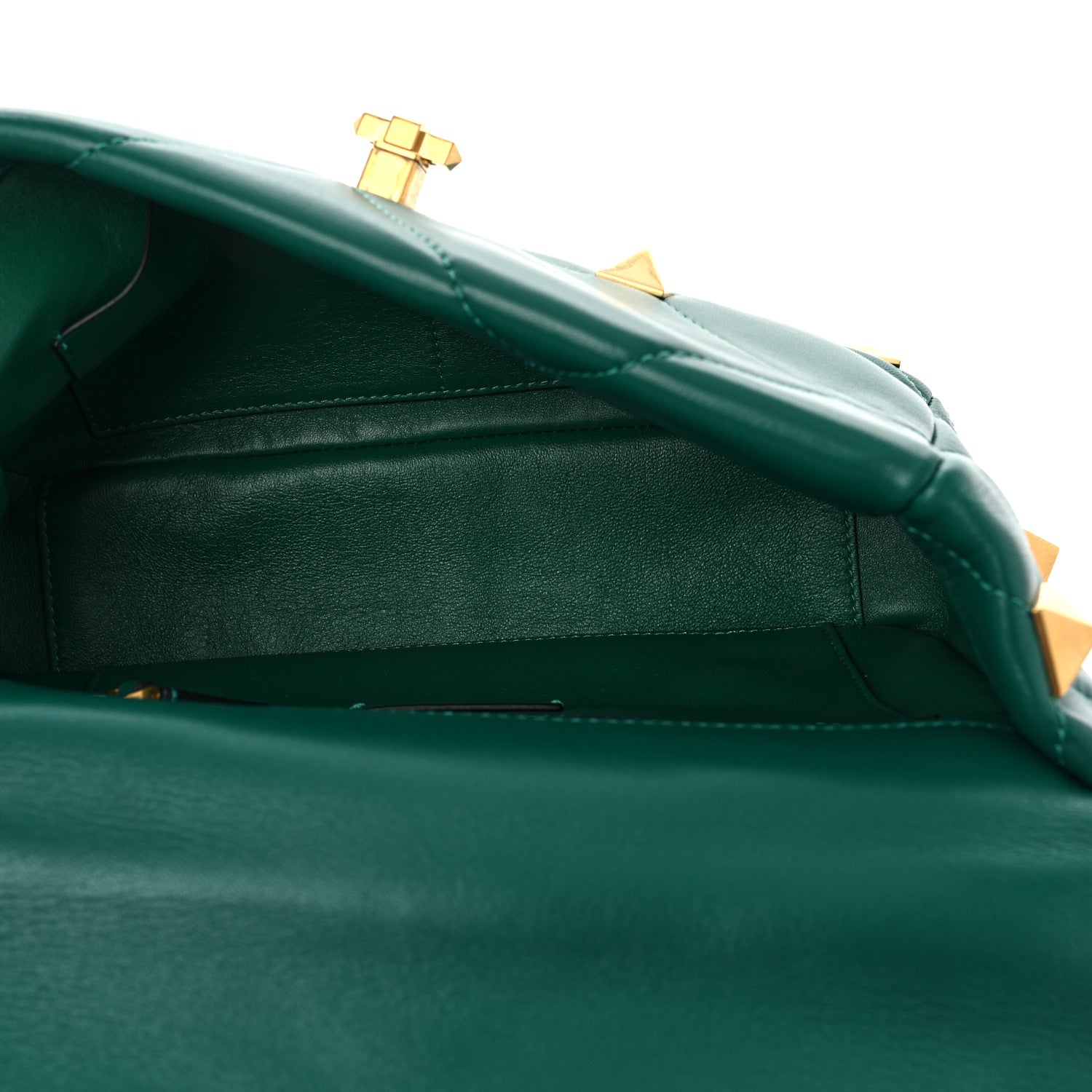 Valentino Garavani Nappa Roman Stud Shoulder Bag Jungle 5 of 9