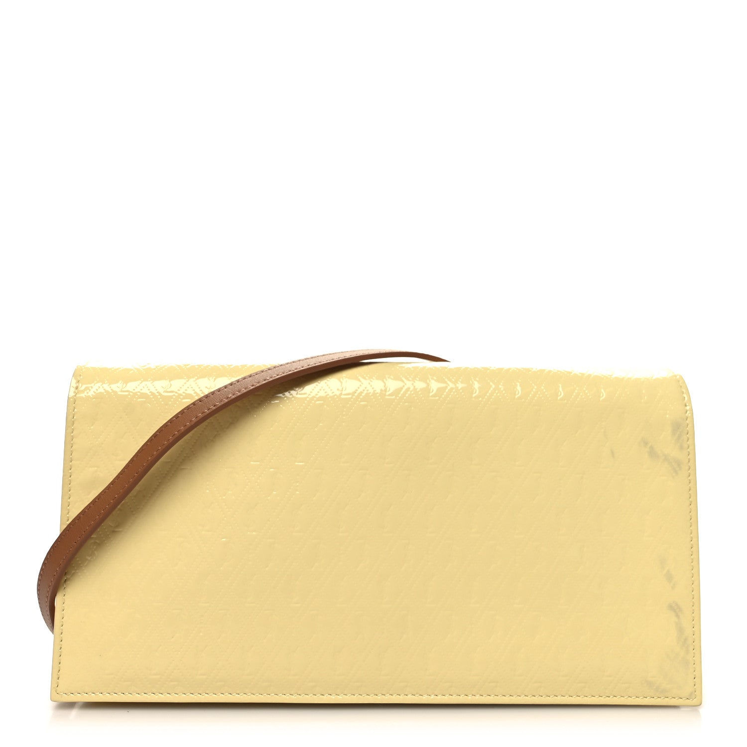 Saint Laurent Patent Embossed Le Monogramme Kate 99 Lemon New Maize 1 of 11