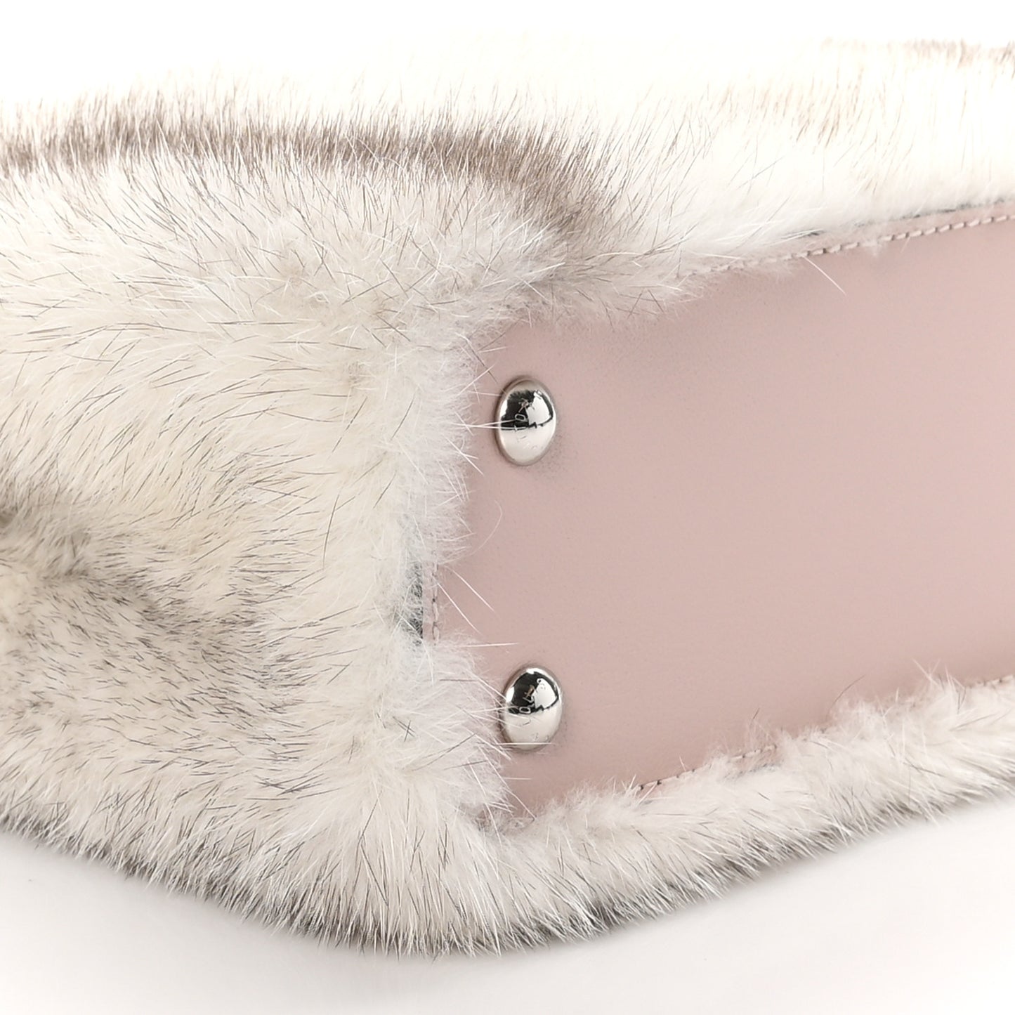 Mink Calfskin Goatskin Capucines Mini Silver Snow Grey Rosewater Pink
