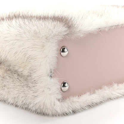 Louis Vuitton Mink Calfskin Goatskin Capucines Mini Silver Snow Grey Rosewater Pink 9 of 11