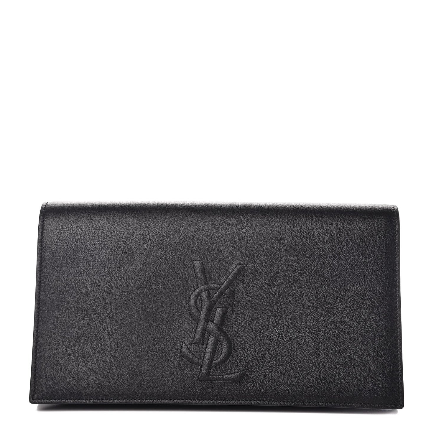 Calfskin Monogram Large Belle De Jour Clutch Black