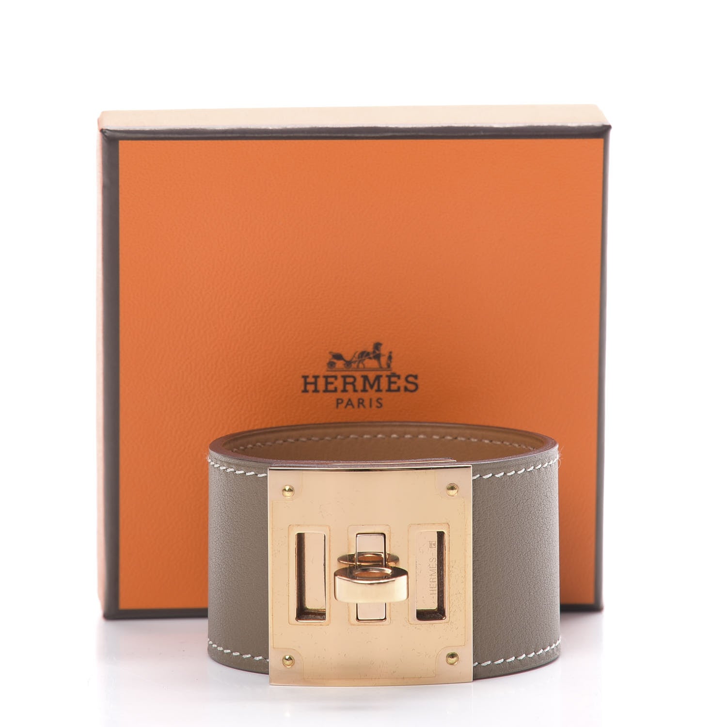 Hermes Swift Kelly Dog Bracelet T2 Etoupe 6 of 6