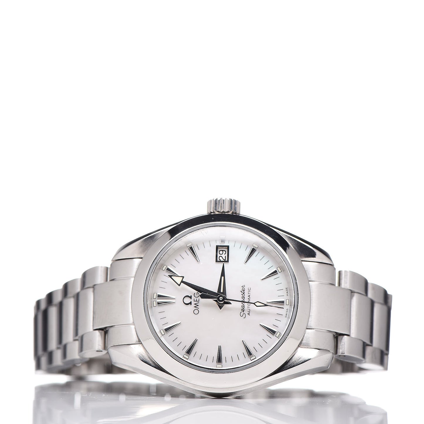 Stainless Steel Mother of Pearl 29mm Seamaster Automatic Watch 2573.70.00