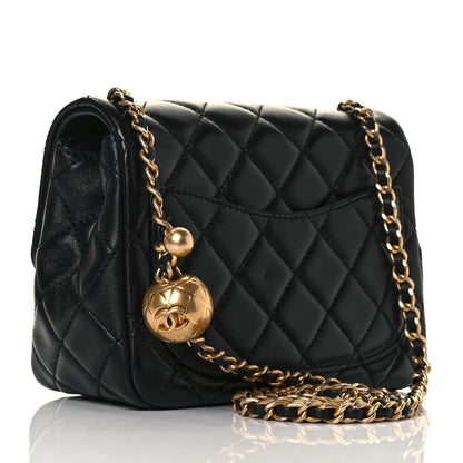 Chanel Lambskin Quilted Mini Pearl Crush Flap Black 3 of 12
