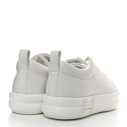 Hermes Calfskin Womens Happy Sneakers 36.5 White 4 of 8