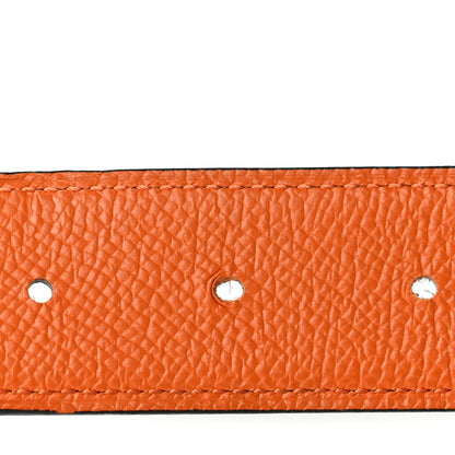 Hermes Epsom Reversible 38mm Belt Strap 110 44 Gris Etain Orange 3 of 6