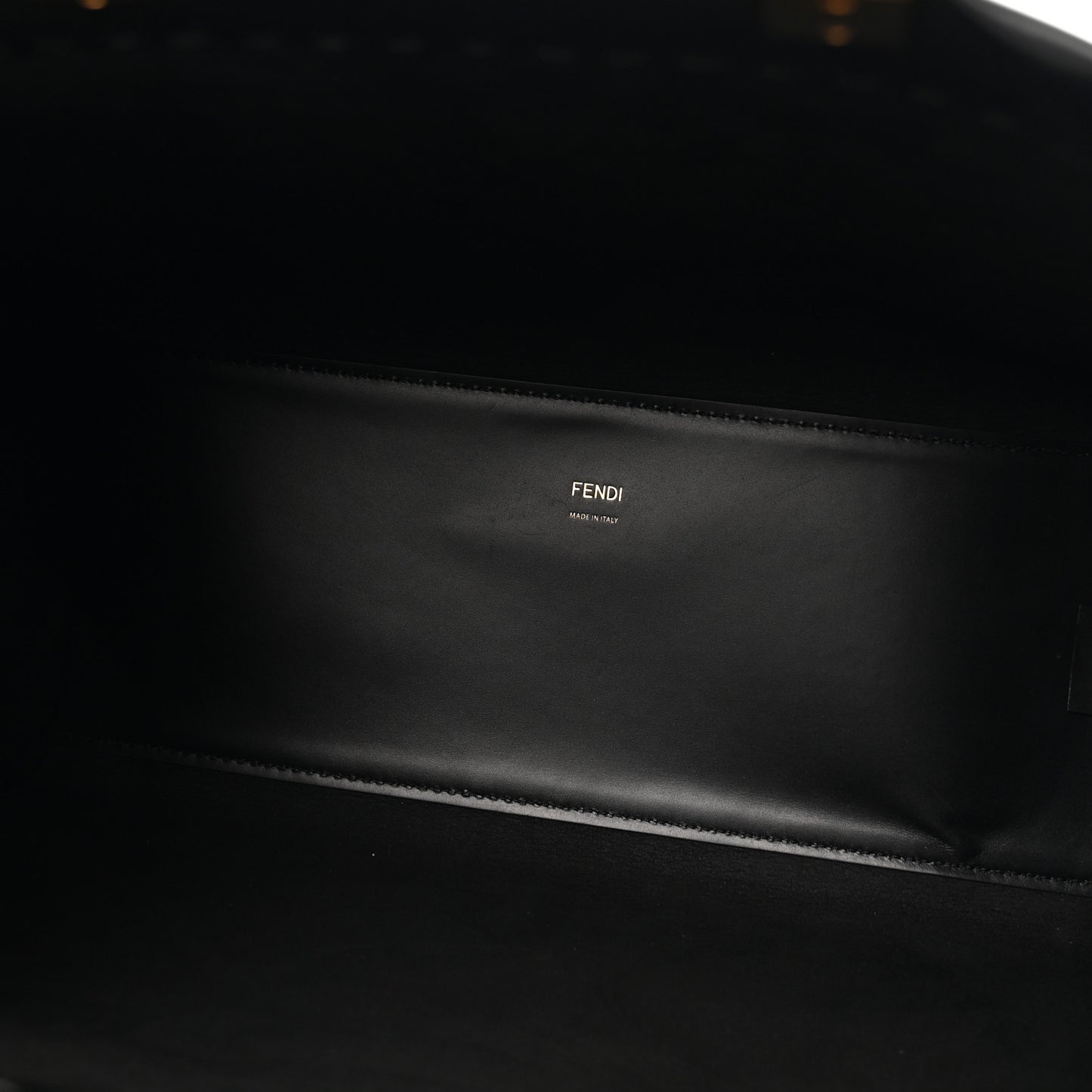 Vitello King Plexiglass Medium Fendi Sunshine Shopper Tote Black