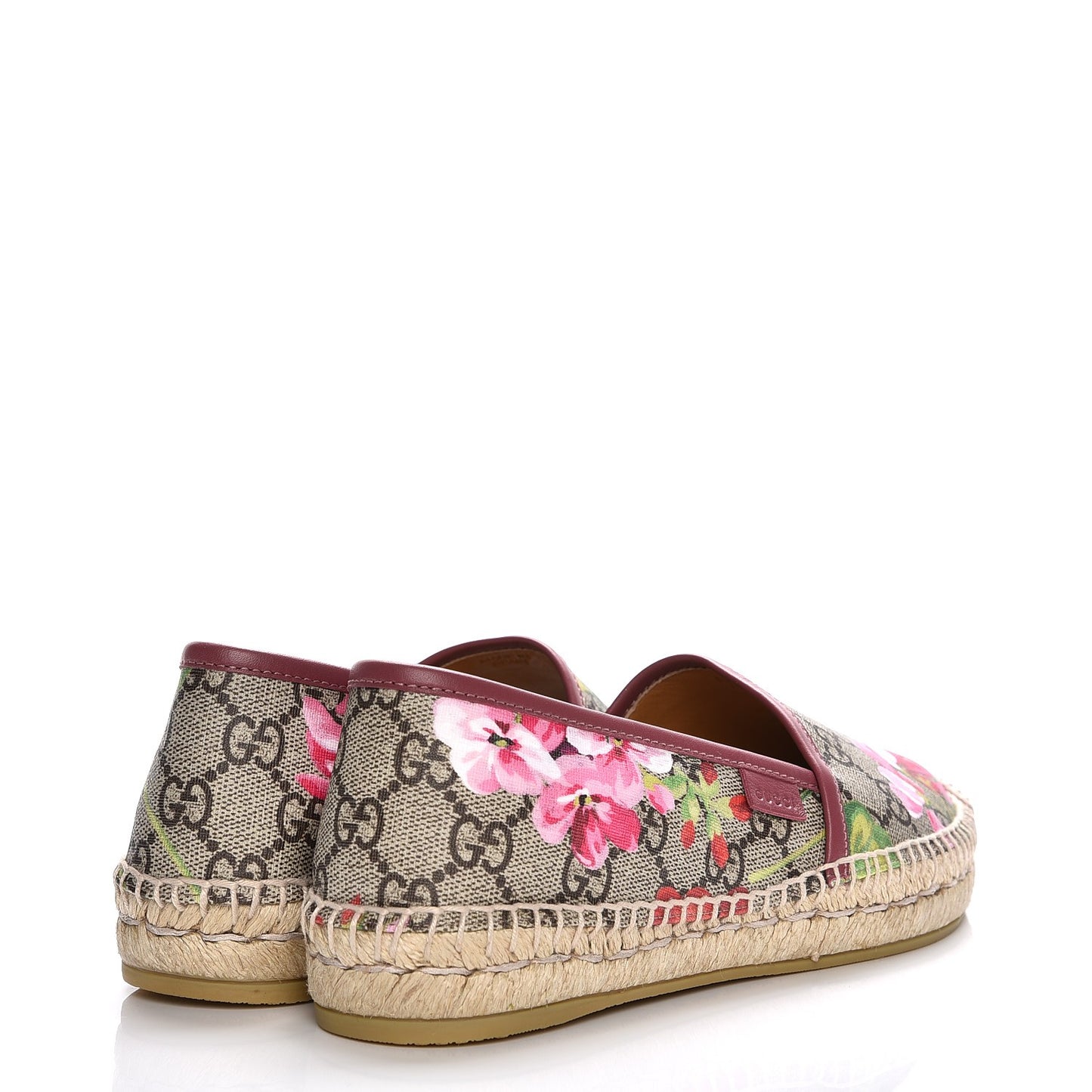 GG Supreme Monogram Blooms Espadrilles 37.5 Beige Multicolor Dry Rose