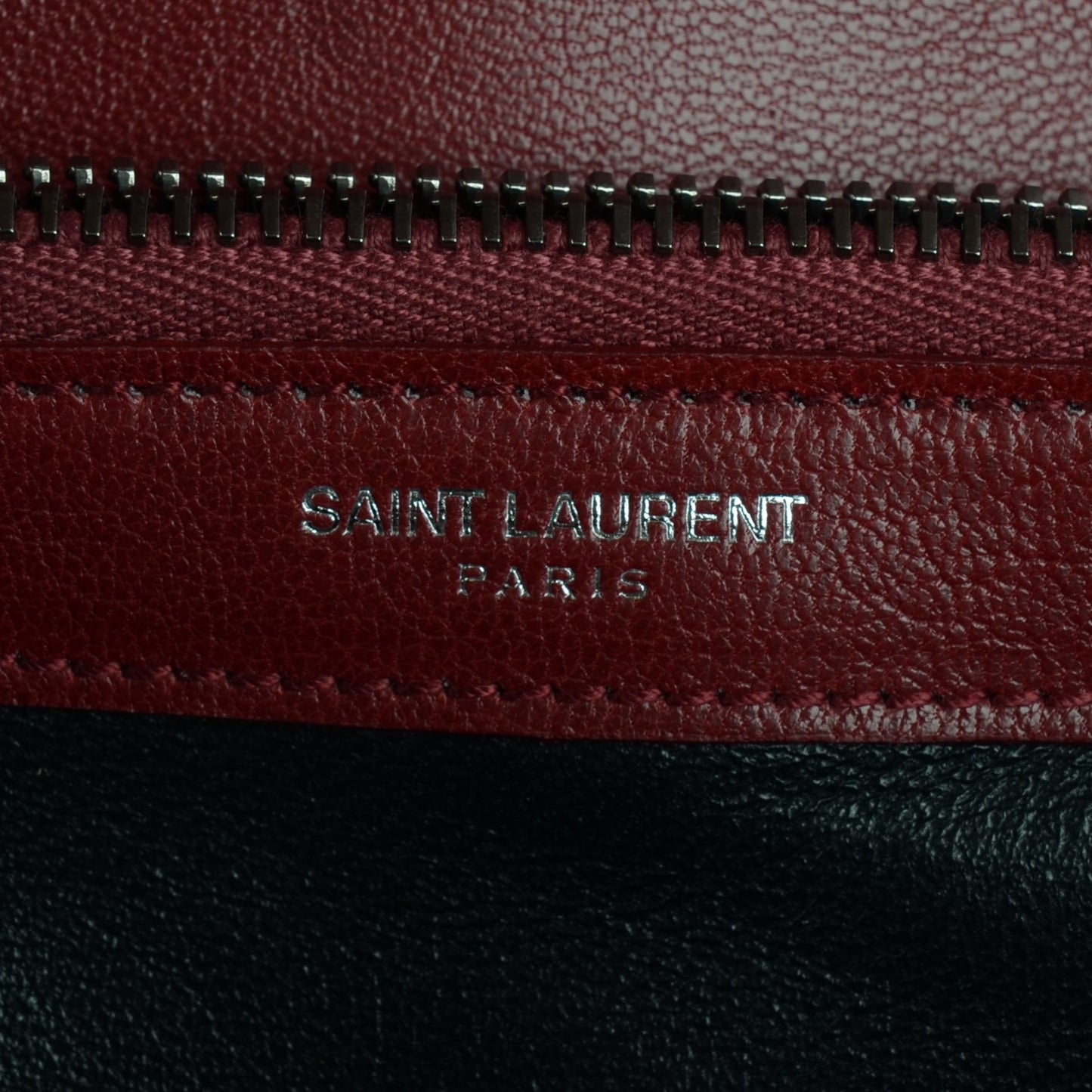Sheepskin Matelasse Chevron Large Monogram Satchel Oxblood