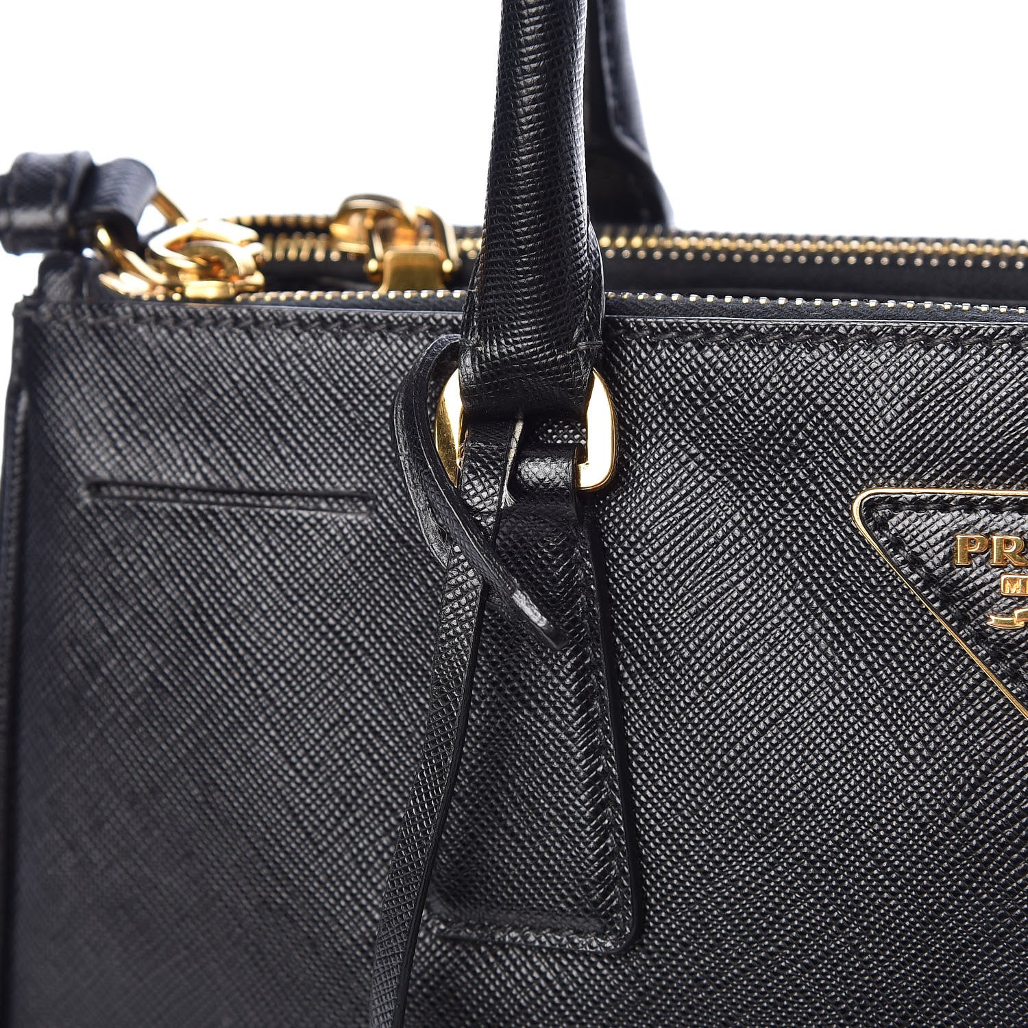 Prada Saffiano Small Galleria Double Zip Tote Black 15 of 15