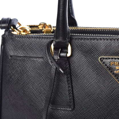 Prada Saffiano Small Galleria Double Zip Tote Black 15 of 15