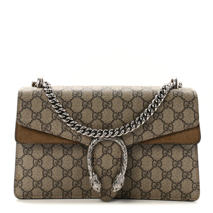 Gucci GG Supreme Monogram Small Dionysus Shoulder Bag Taupe 1 of 10