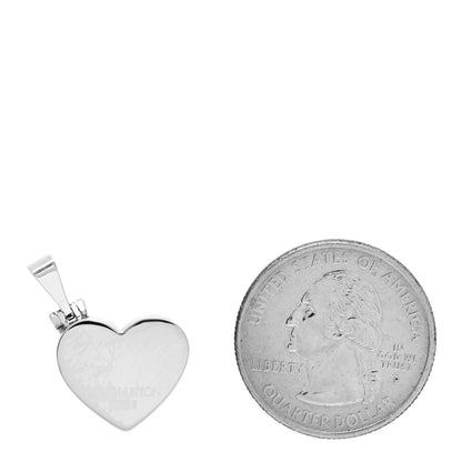 Louis Vuitton 18K White Gold Heart Locket Pendant 2 of 3