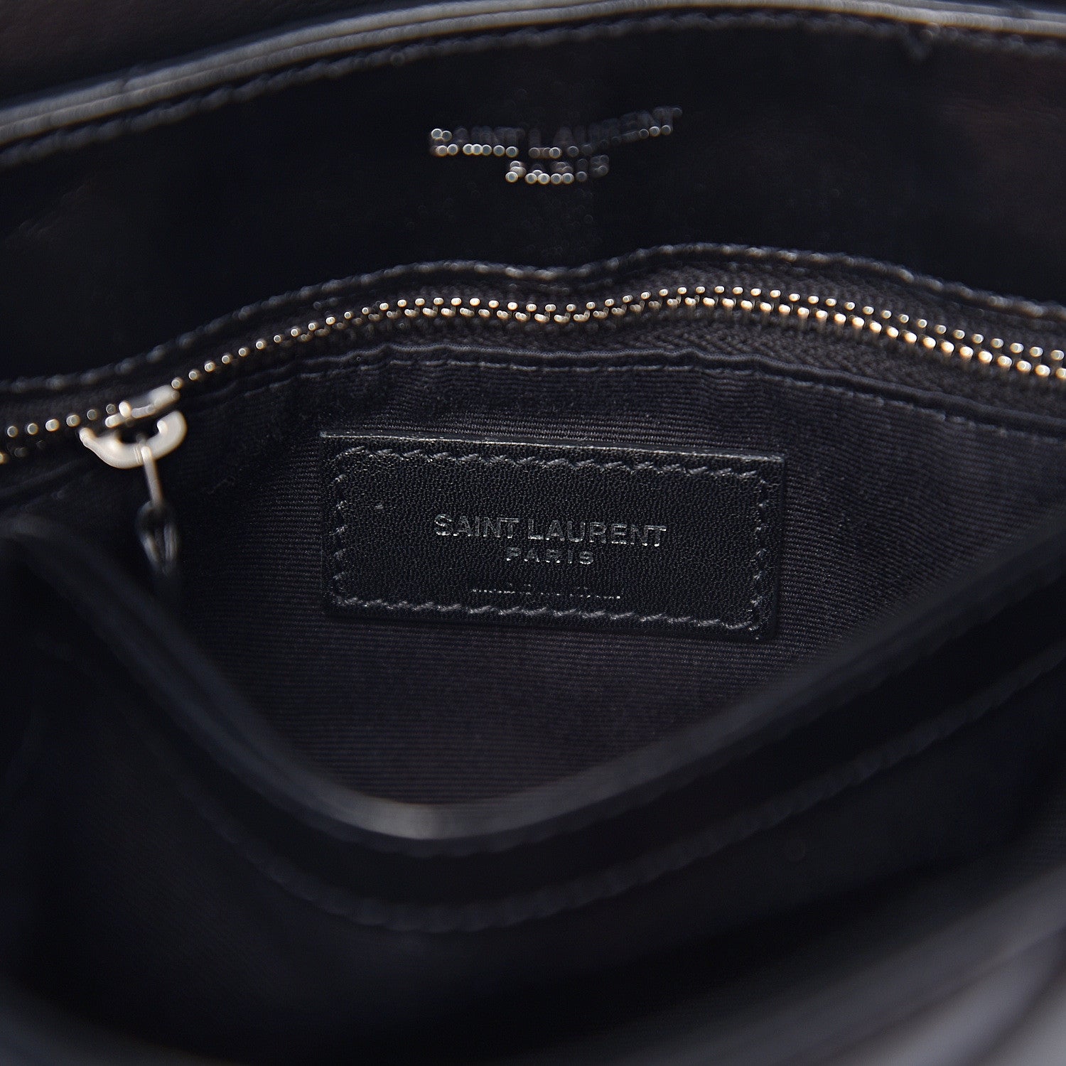 Saint Laurent Calfskin Y Quilted Monogram Toy Loulou Crossbody Bag Black 6 of 10