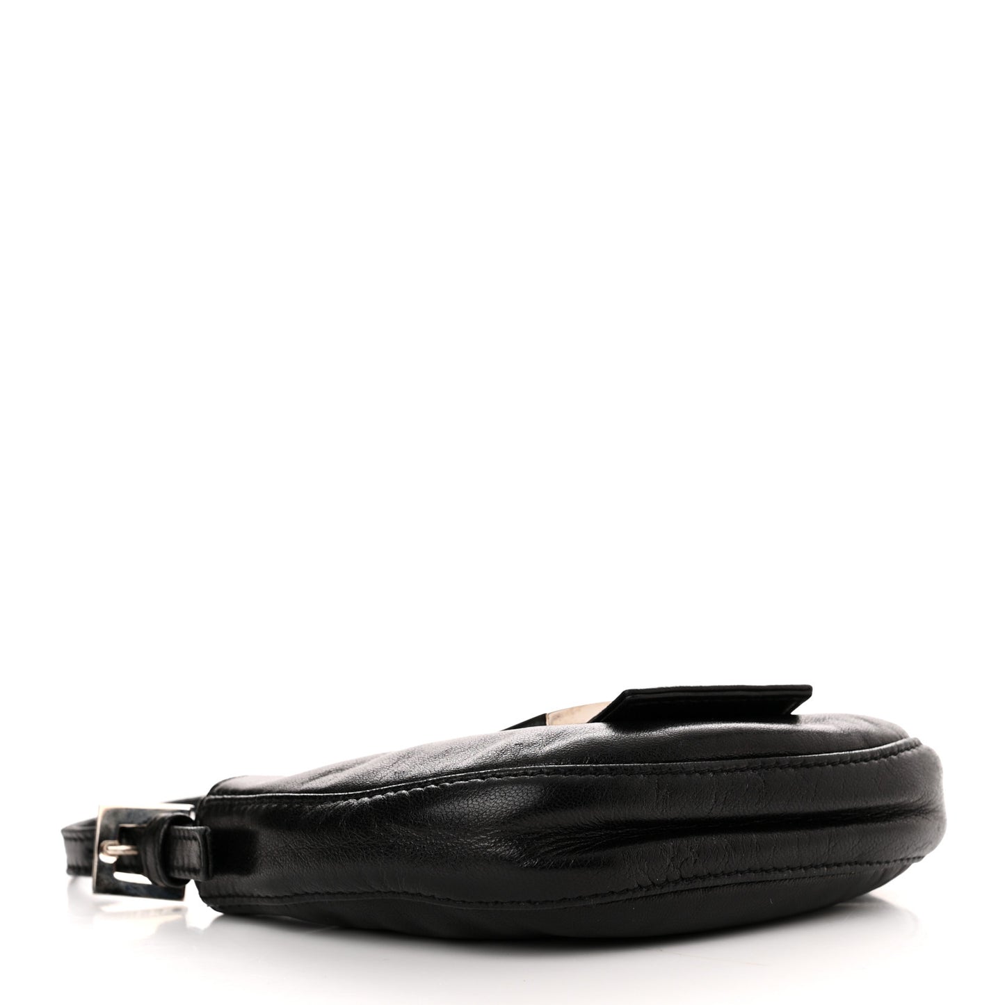 Nappa Mini Half Moon Baguette Black Green