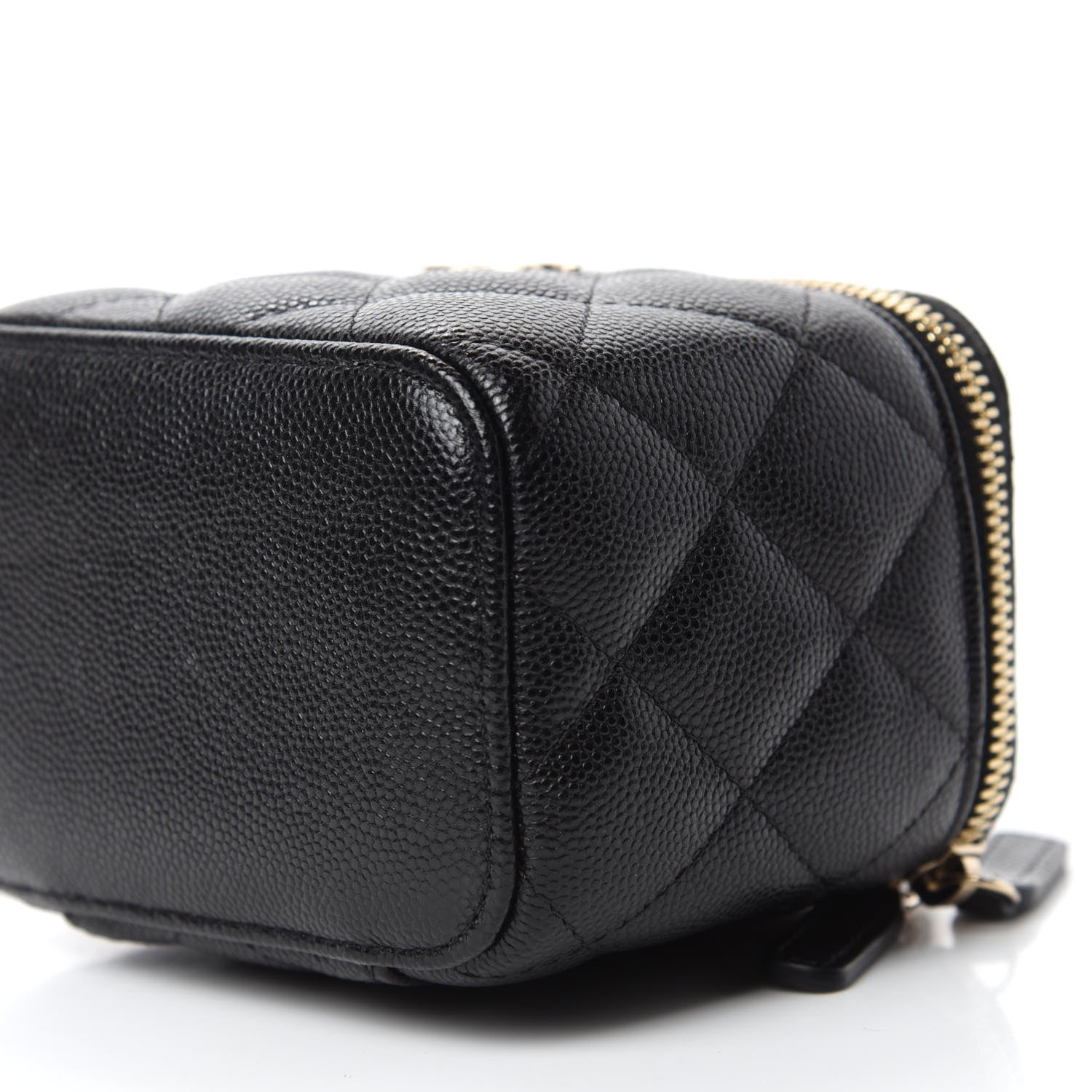 Chanel Caviar Quilted Mini Pearl On Top Vanity Case With Chain Black 7 of 10