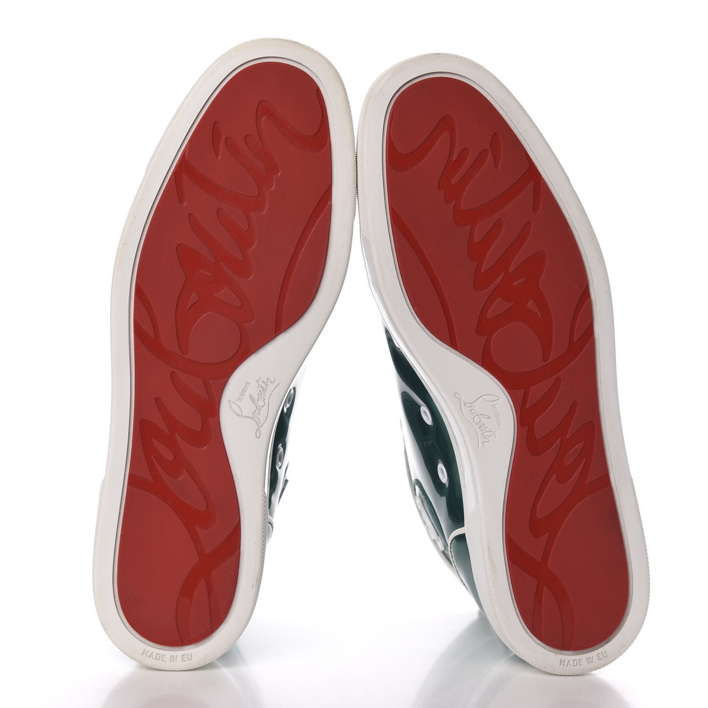 Glossy Patent Nappa Mens Rantus Orlato Flat Sneakers 41.5 Green Latte