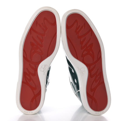 Christian Louboutin Glossy Patent Nappa Mens Rantus Orlato Flat Sneakers 41.5 Green Latte 6 of 8