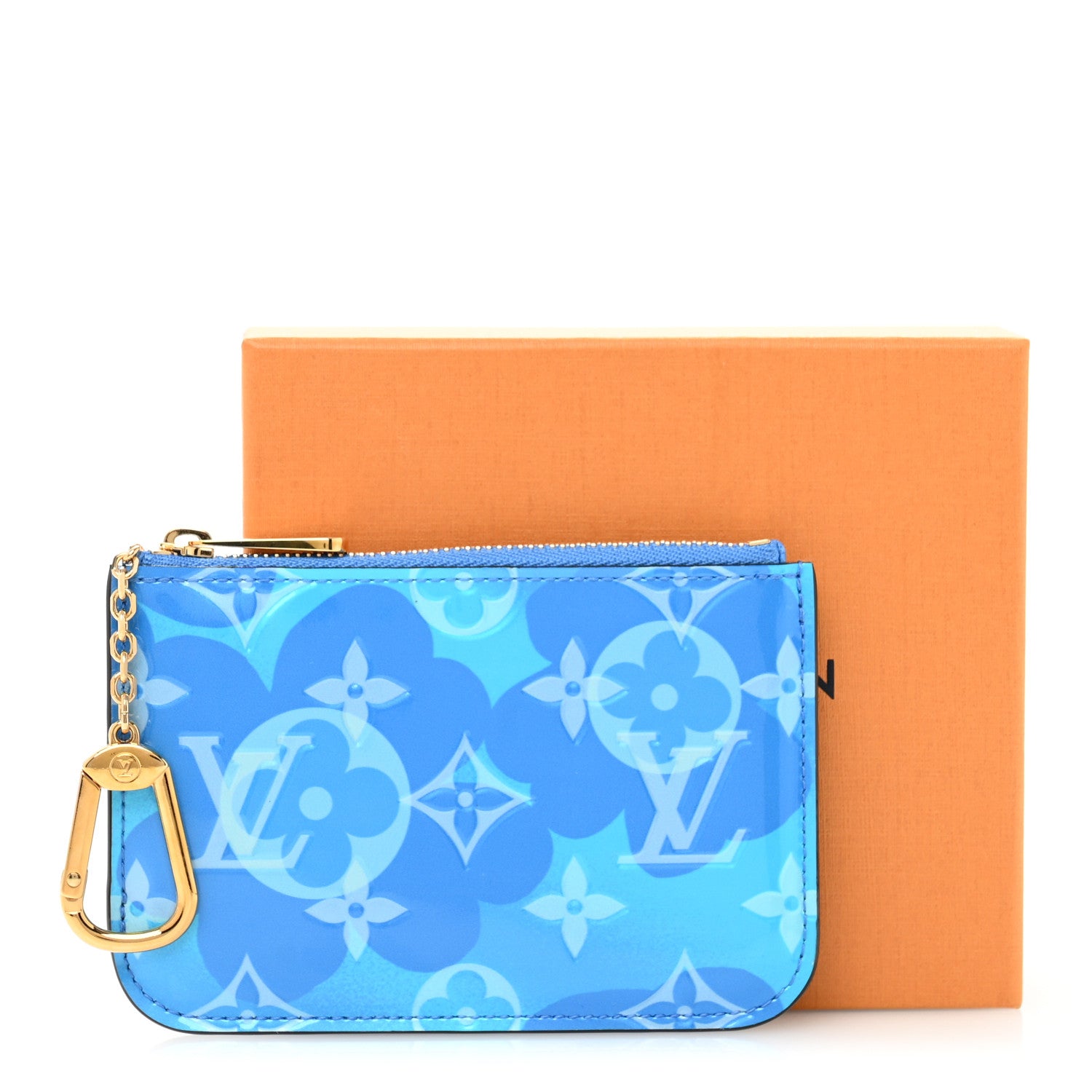 Louis Vuitton Vernis Valentine Key Pouch Light Blue 1707011