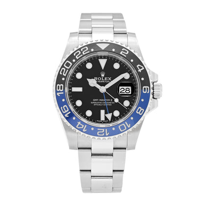 Rolex Stainless Steel 40mm Oyster Perpetual Date GMT Master II Batman Watch Black 116710BLNR 1 of 5