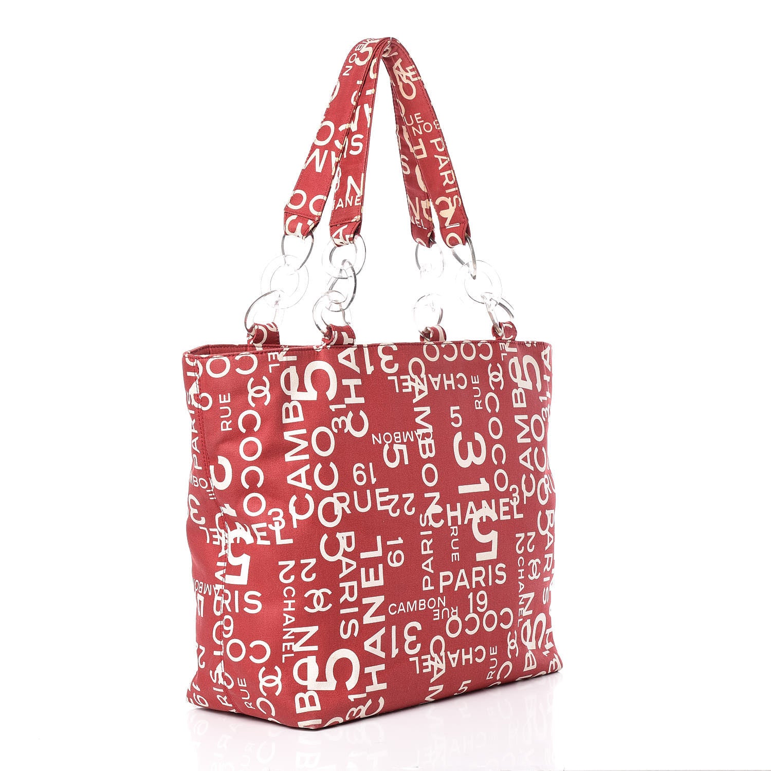 Chanel Canvas 31 Rue Cambon Beach Tote Red 3 of 17