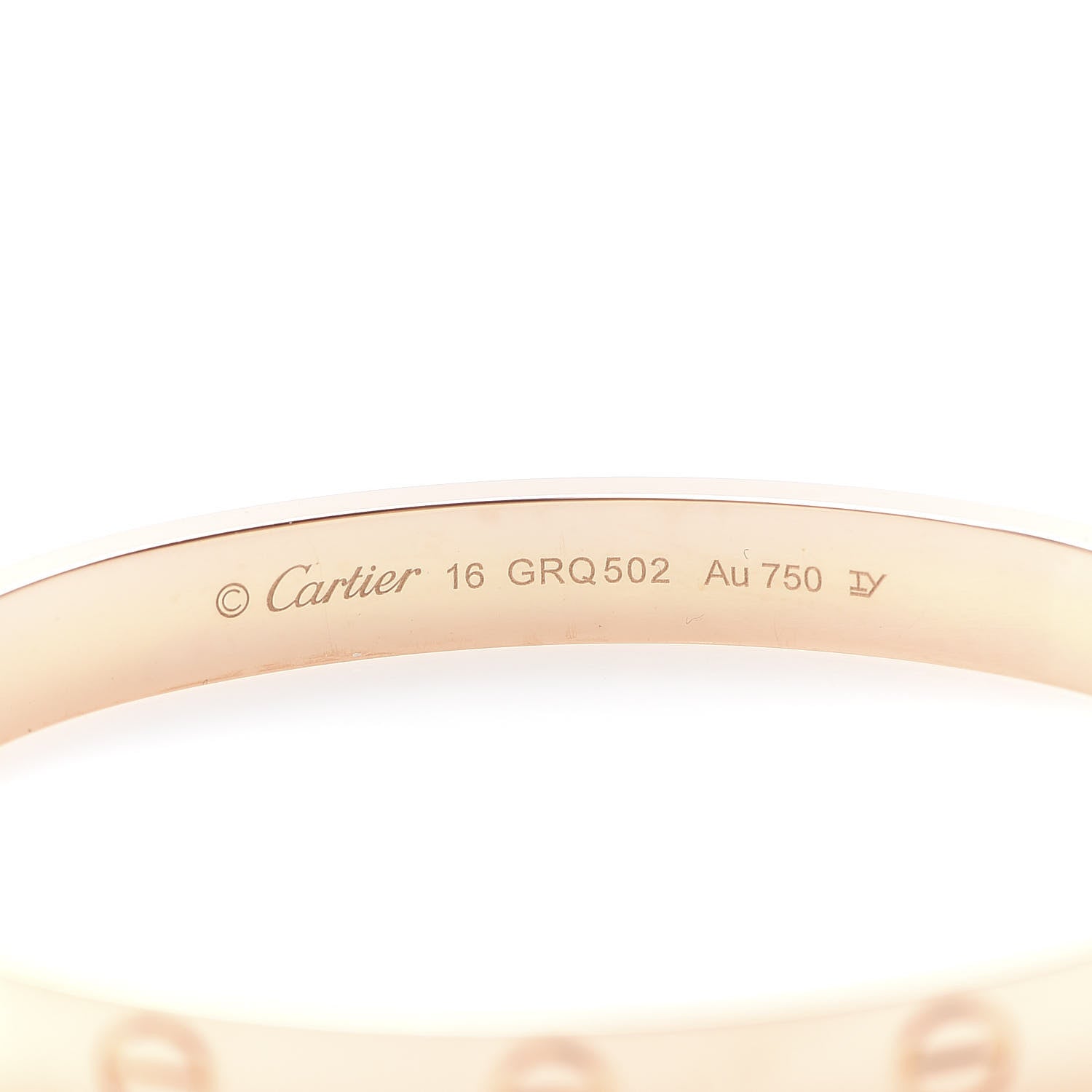 Cartier 18K Pink Gold LOVE Bracelet 16 5 of 7
