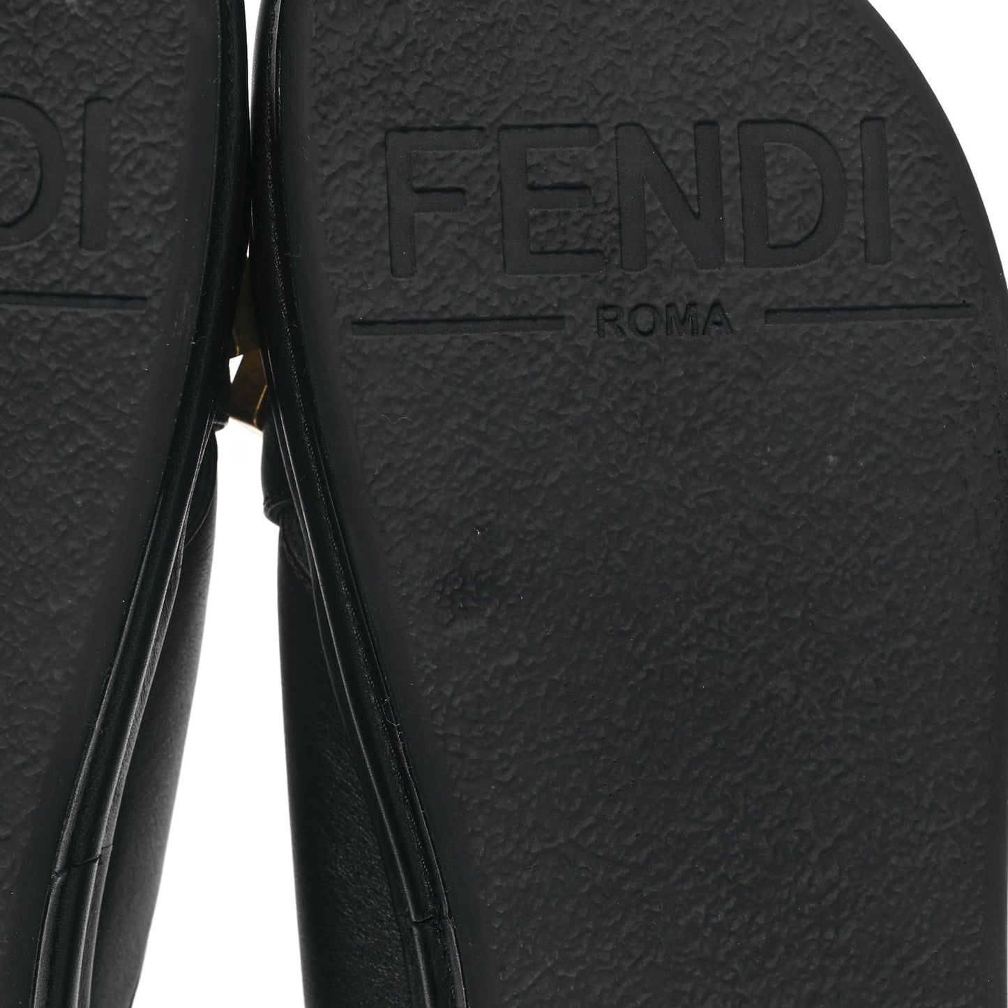 Vitello Womens Fendigraphy Slide Sandals 36 Black