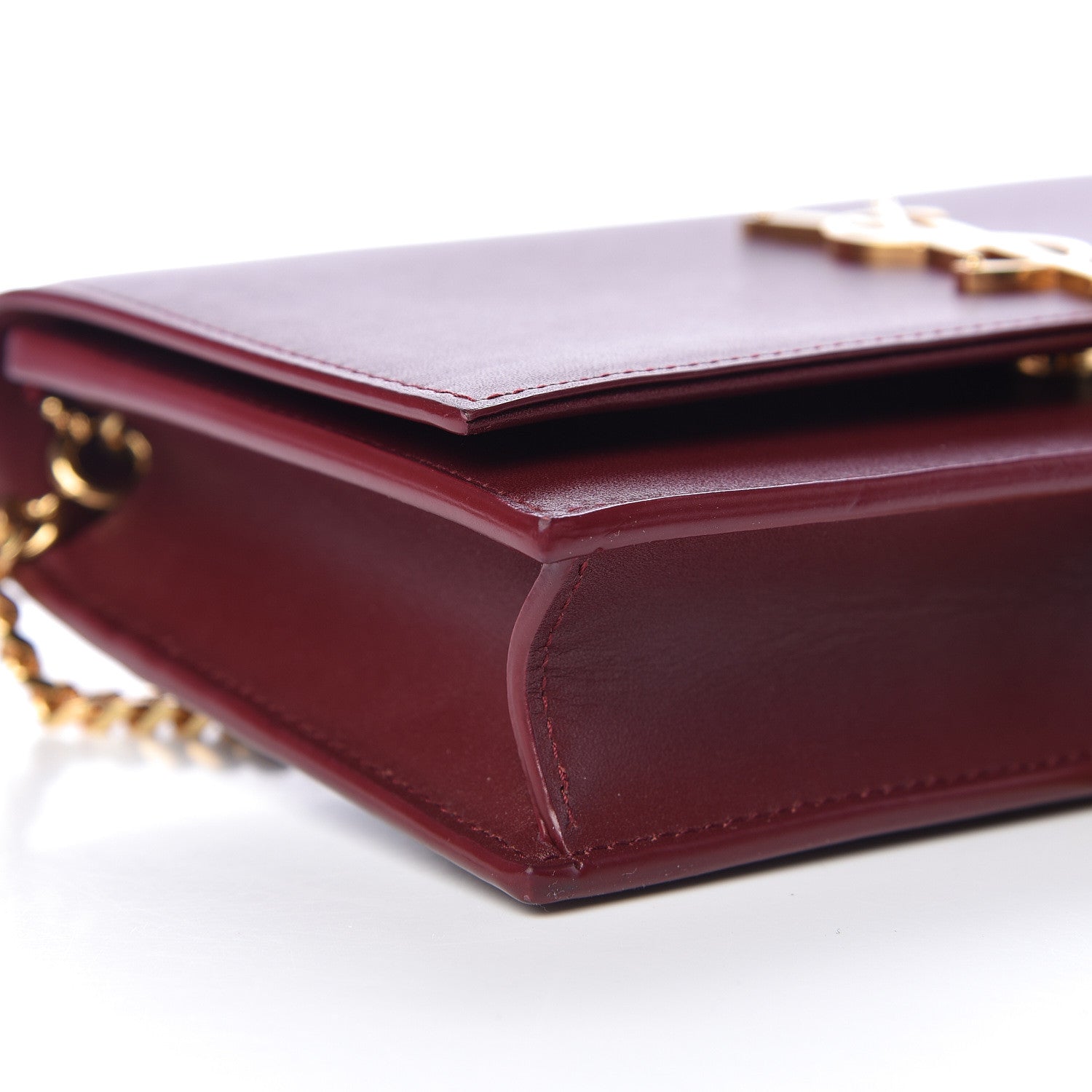 Saint Laurent Smooth Calfskin Classic Monogram Kate Tassel Chain Wallet Palissandre 10 of 12