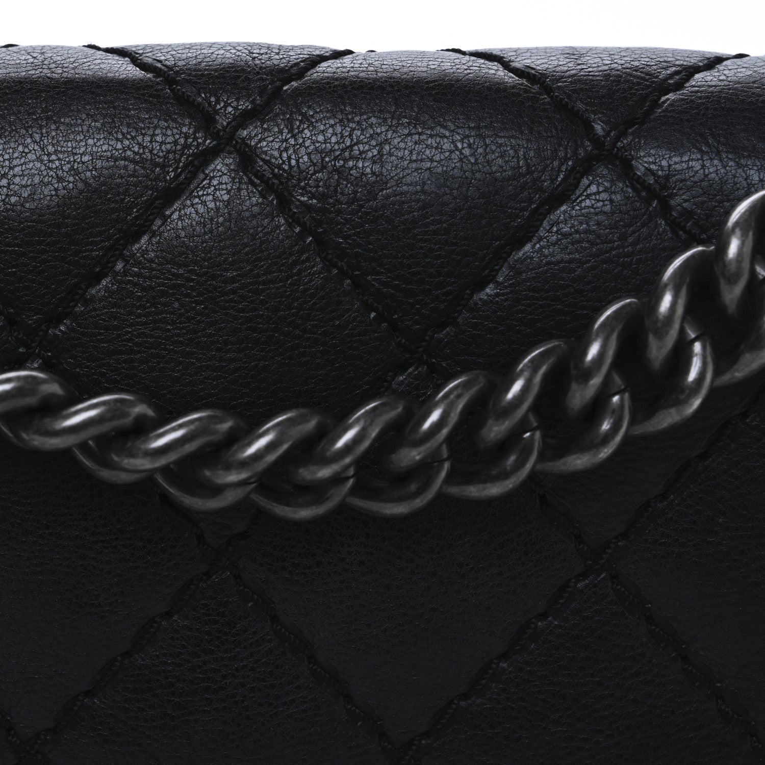 Chanel Calfskin Double Stitch Medium Boy Flap Black 8 of 12