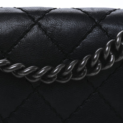 Chanel Calfskin Double Stitch Medium Boy Flap Black 8 of 12