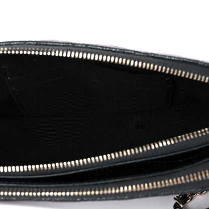 Chanel Iridescent Caviar Quilted Small Clutch With Chain Black 4 of 15