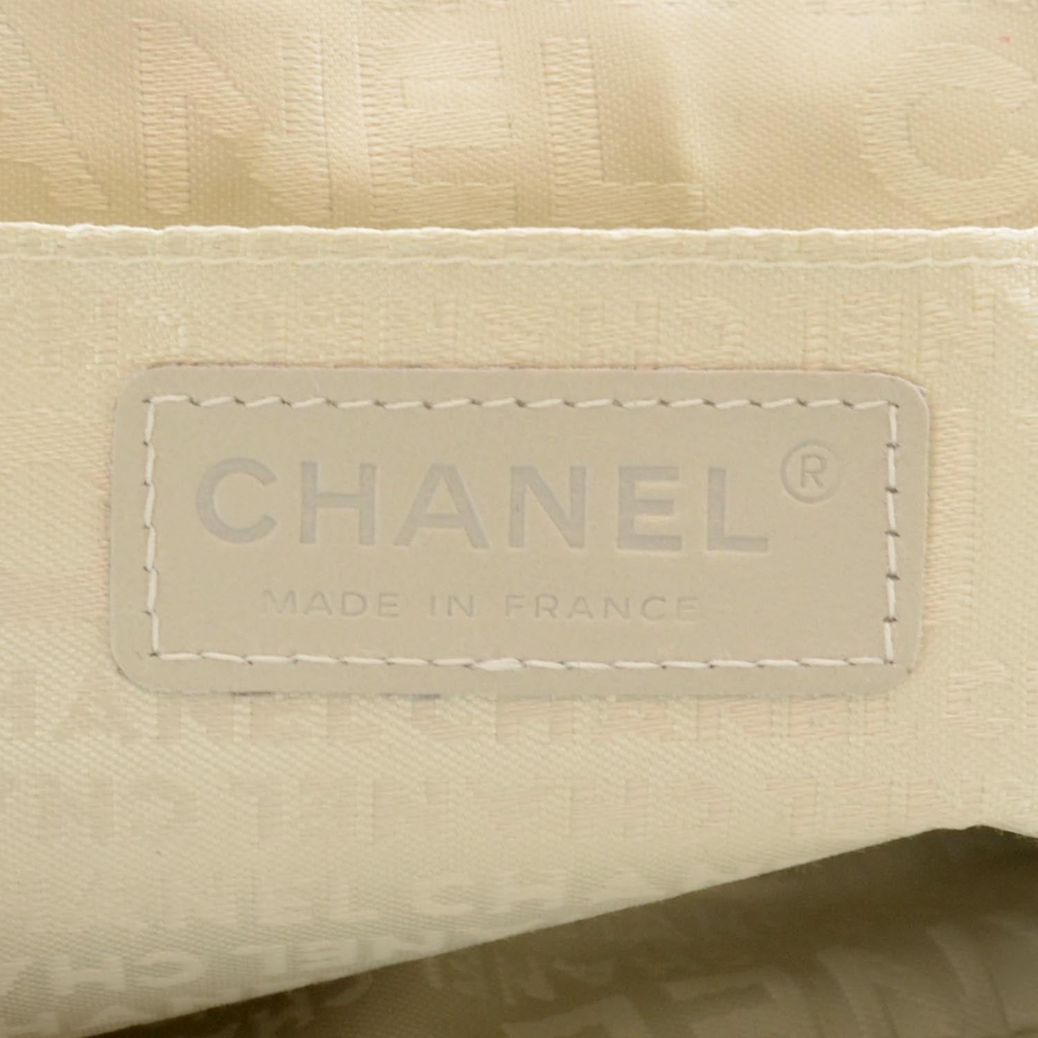 Chanel Lambskin Chain Fringe Handbag White 4 of 6