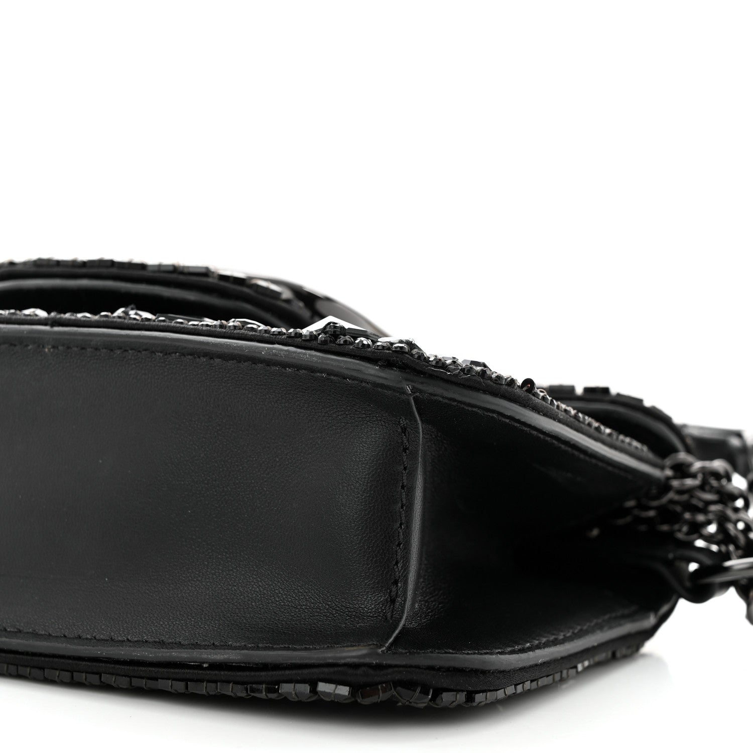 Valentino Garavani Crystal Nappa Monochrome Vlogo Small Loco Shoulder Bag Black 9 of 18