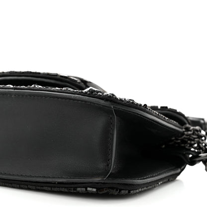 Valentino Garavani Crystal Nappa Monochrome Vlogo Small Loco Shoulder Bag Black 9 of 18