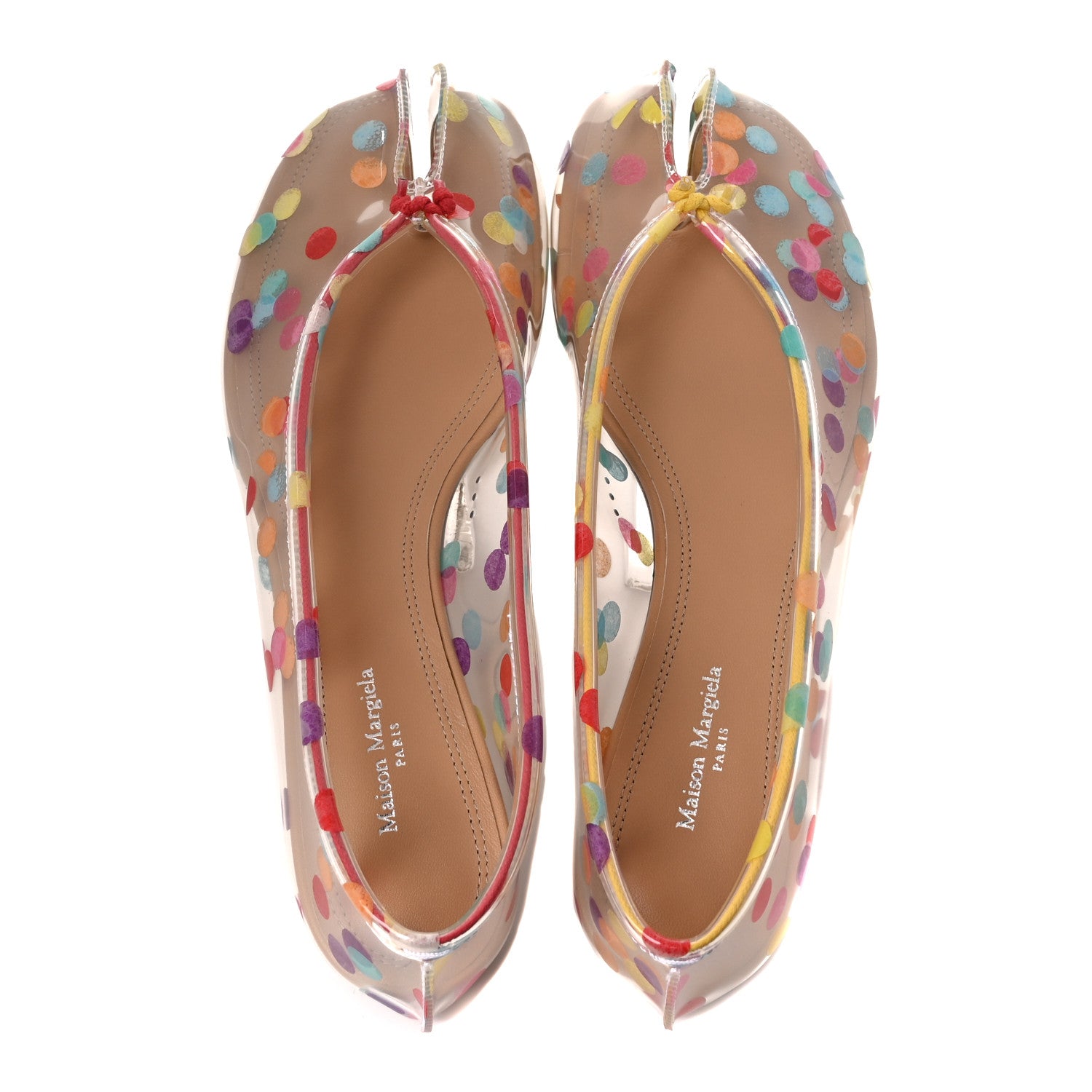Maison Margiela PVC Confetti Printed Tabi Ballerina Flats 37.5 Multicolor 2 of 9