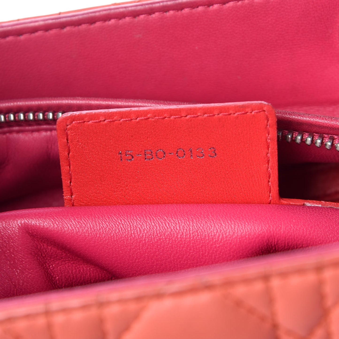 Lambskin Cannage Medium Tri-Color Lady Dior Pink