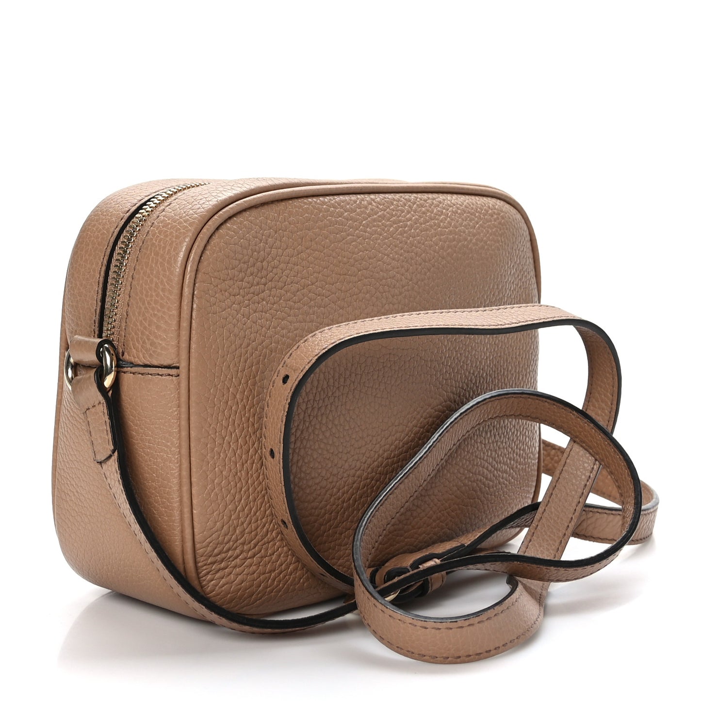 Pebbled Calfskin Small Soho Disco Bag Camelia