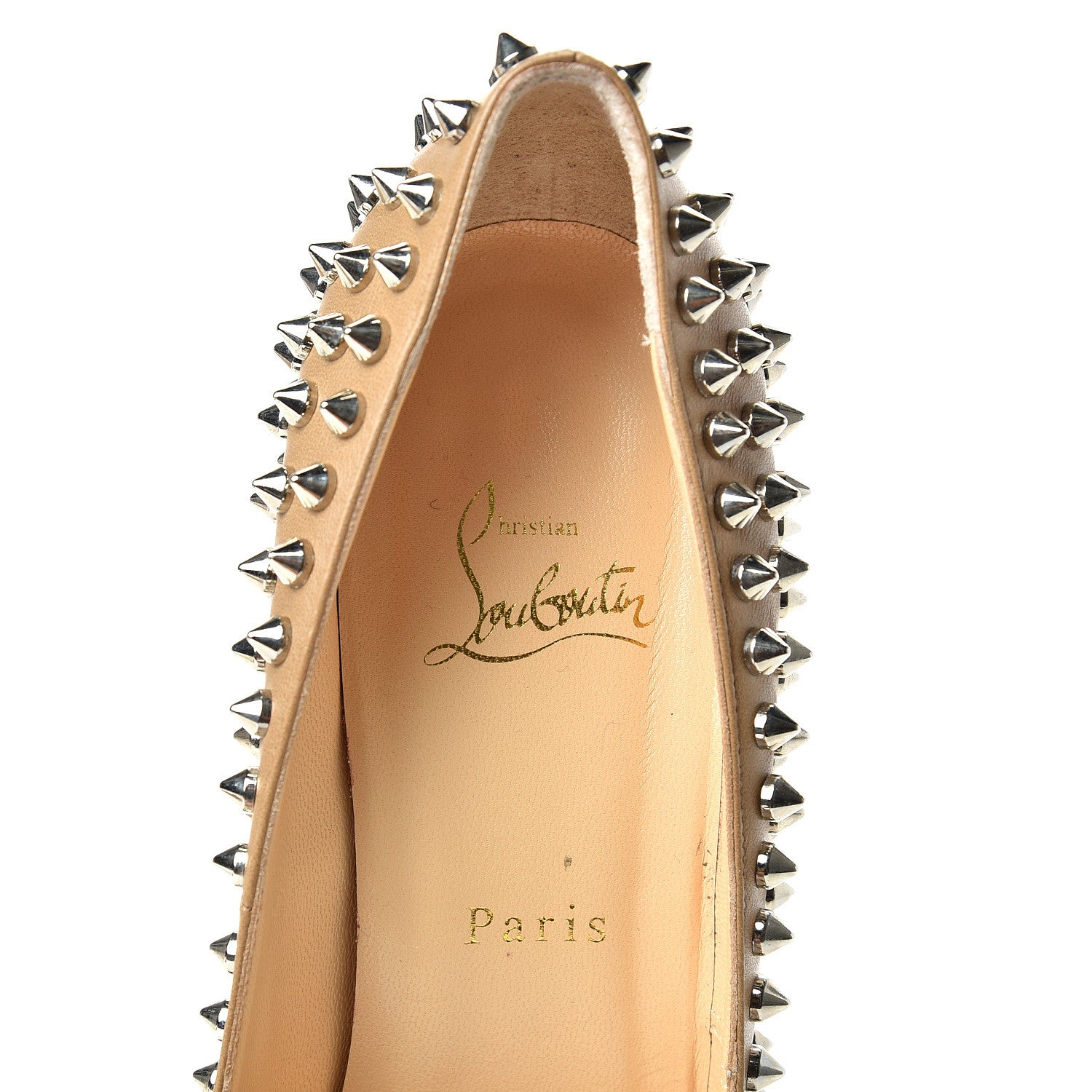 Christian Louboutin Nappa Fifi Spikes 100 Pumps 40 Corde Silver 8 of 10