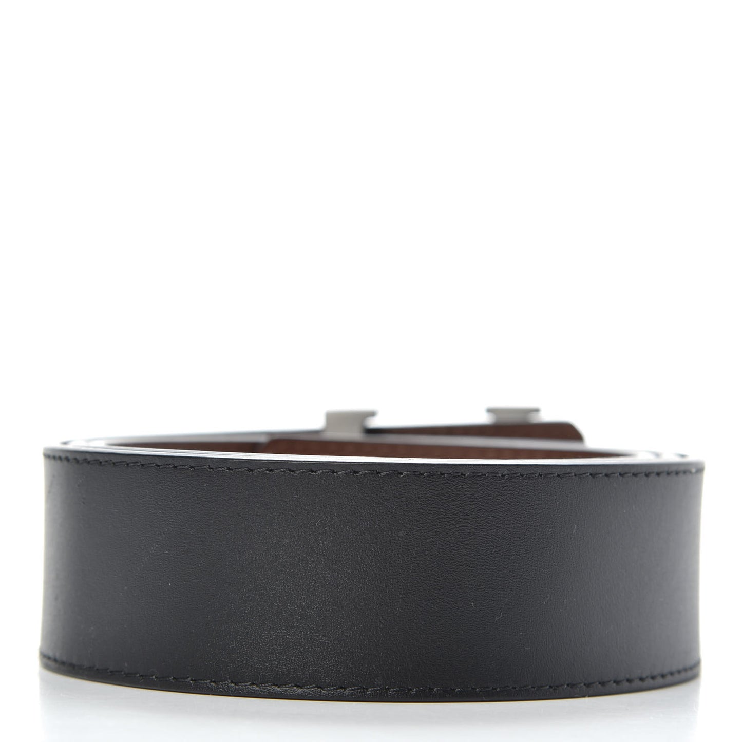 Calfskin 40mm LV Pyramide Reversible Belt 95 38 Black