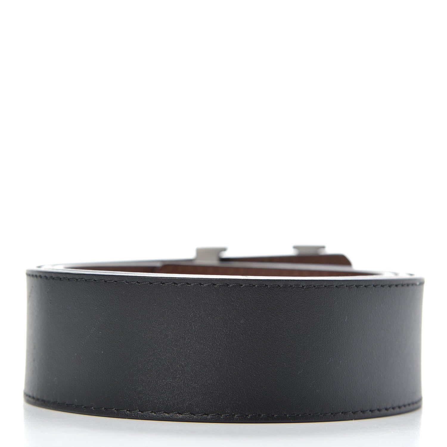 Louis Vuitton Calfskin 40mm LV Pyramide Reversible Belt 95 38 Black 2 of 5